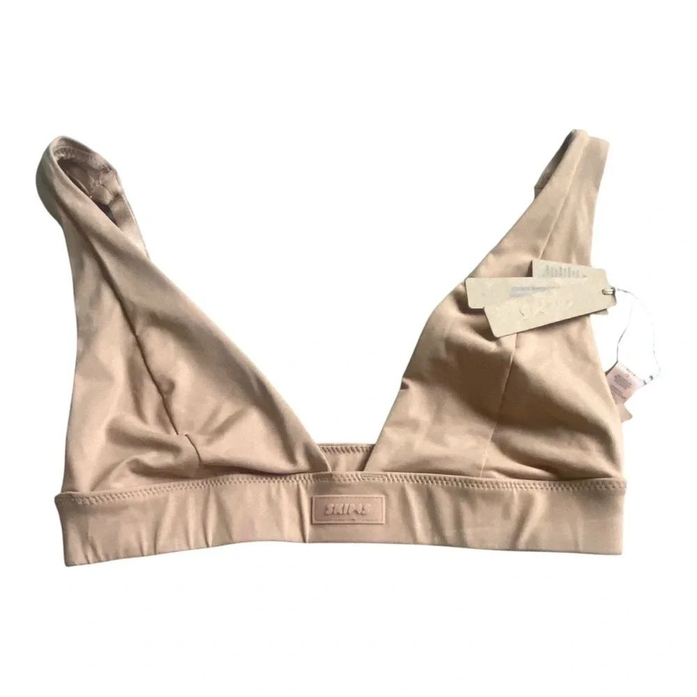 Skims Swim Bikini Top Sz S Ochre Nude NeW